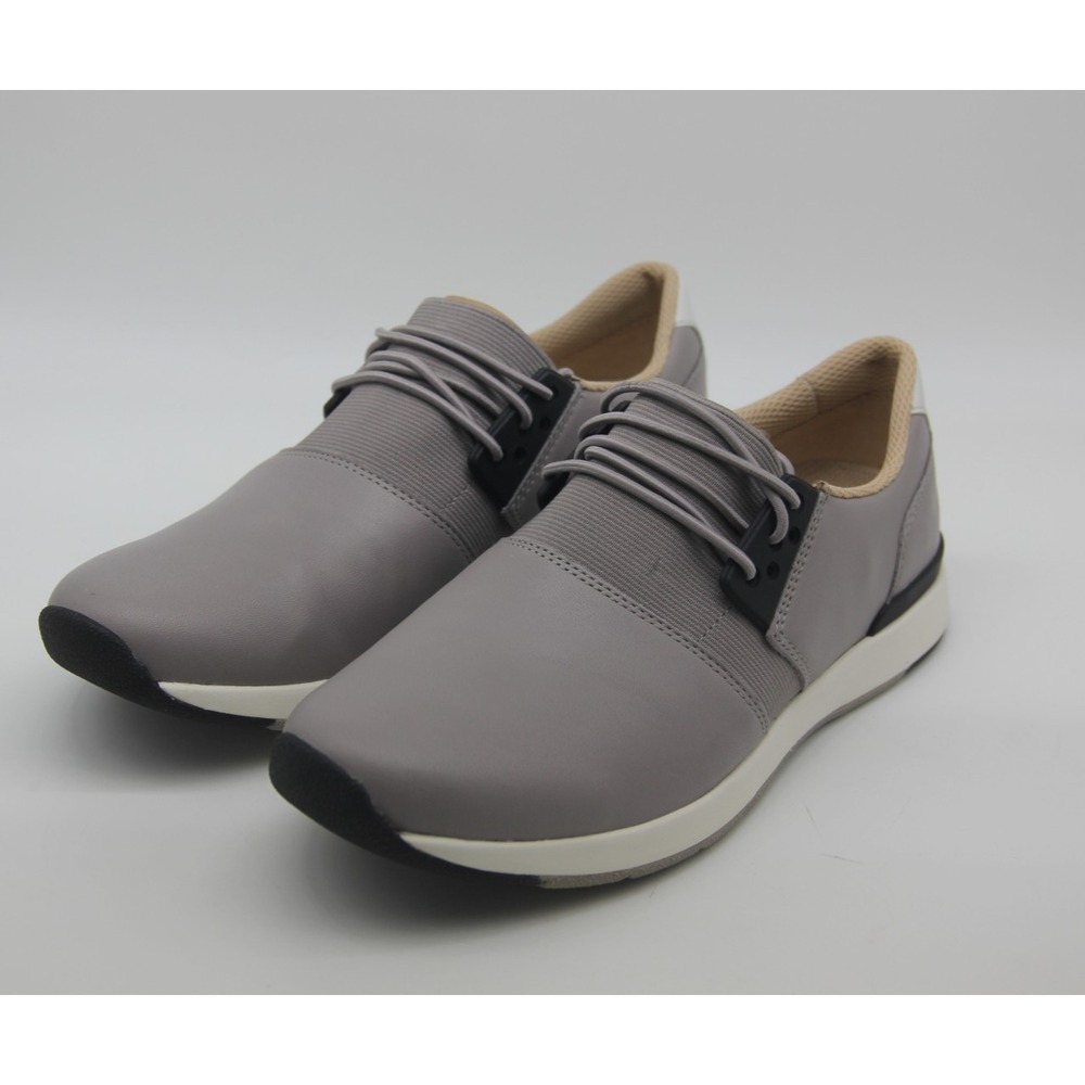Vionic Women's 6.5 US Carmen Light Grey Gray Lace Up Leather Walking Oxford 37.5